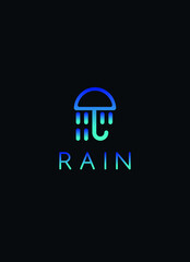 Rain logo on a dark background