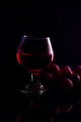 red wine and grape
