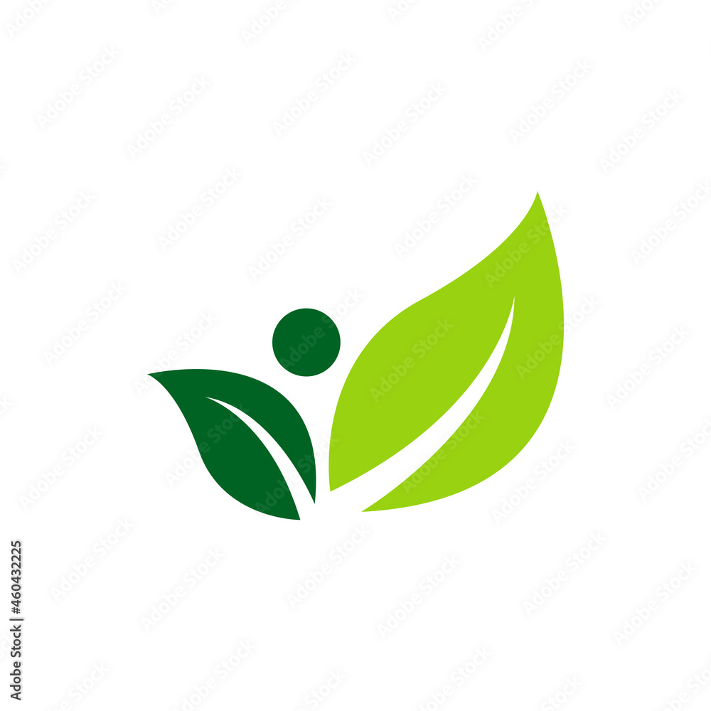 Wall mural leaf logo icon design template vector
