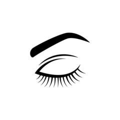 eyelashes logo icon design template vector
