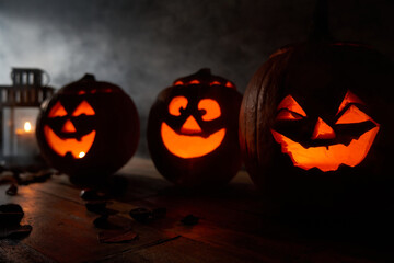 Halloween pumpkin head jack o lantern