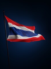 Abstract Thailand Flag 3D Render (3D Artwork)
