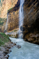 Obraz na płótnie Canvas Chegem waterfalls in summer in Kabardino-Balkaria