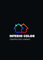 Construction company logo on a dark background