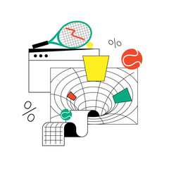 Business people team. vector illustration banner. planning project marketing strategy concept. sharing ideas, preparing presentations, coaching women and men. flat cartoon design