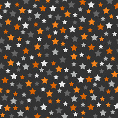 Hand drawn stars seamless pattern