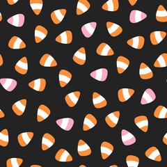 Seamless pattern with candy corn