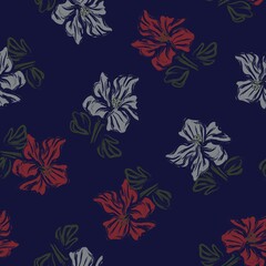 Floral Brush strokes Seamless Pattern Background