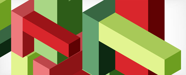 Abstract background. 3d cubes, cubic elements and blocks. Techno or business concept for wallpaper, banner, background, landing page