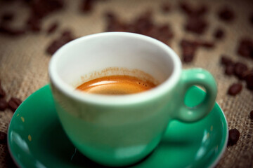  hot espresso cup.mug of  fresh coffee
