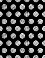 Seamless  textured hand drawn polka dot pattern
