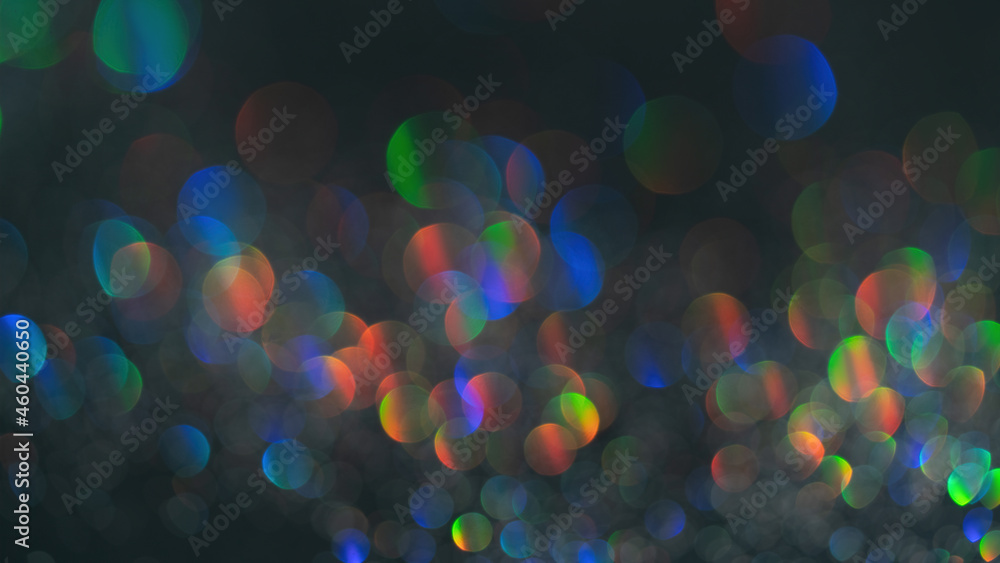 Poster bokeh background. blur circles, multicolored sparkles defocus background.