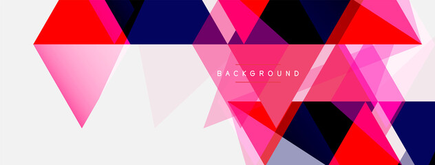 Mosaic triangles geometric background. Techno or business concept, pattern for wallpaper, banner, background, landing page