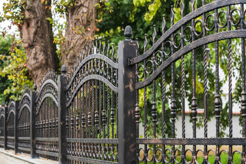 Wrought Iron Fence. Metal fence
