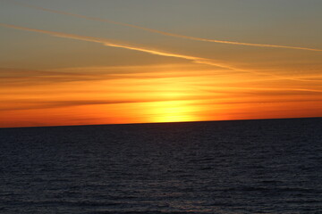 Sunset Sunrise Seascape Ocean Sea Background