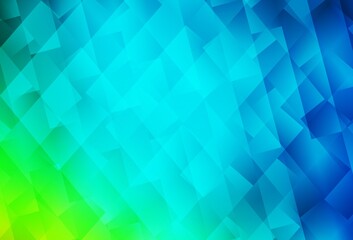 Light Blue, Green vector backdrop with rhombus.