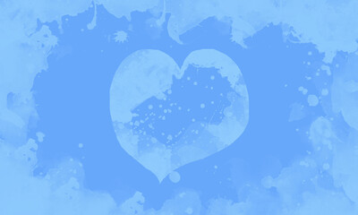 Błękitne tło z sercem. © Hanna