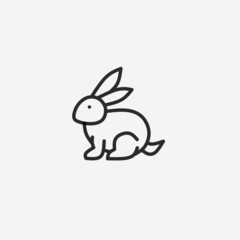 Vector illustration of easter bunny rabbit