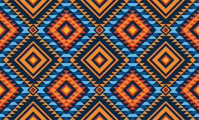Geometric ethnic oriental ikat pattern traditional Design for background,fabric,wrapping,clothing,wallpaper,Batik,carpet,embroidery style.