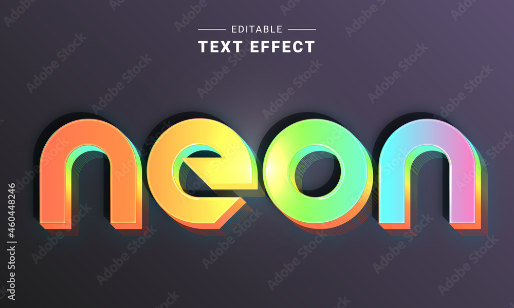Aufkleber editable text style effect - holo text style theme. holographic text