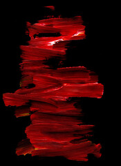 red on black paint