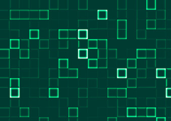 abstract background of mosaic green tiles