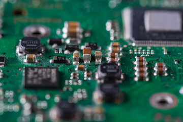 Obraz premium Fragment of computer spare parts, close-up.