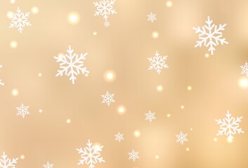 Light Yellow vector pattern in Christmas style.