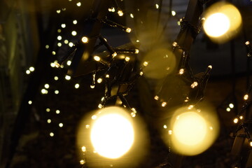 christmas abstract bokeh lights