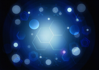 Abstract background form of honeycombs