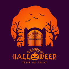 Happy Halloween background wallpaper vector illustration