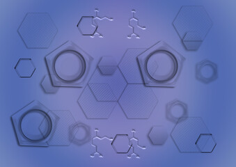 Abstract background form of honeycombs