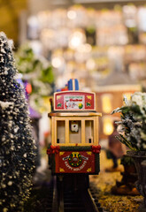 christmas miniature model train
