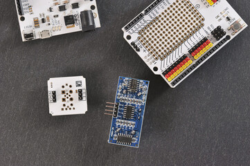 microchip - an electronic board with connectors
