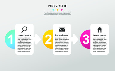 Modern Business data visualization. Process chart. Abstract elements of graph, diagram with steps, options. Vector business template for presentation. Creative concept for infographic
