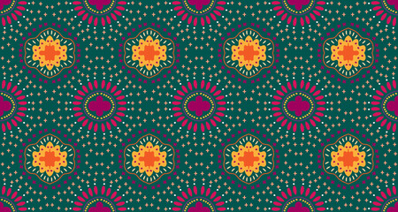Fototapeta na wymiar Ikat geometric. ethnic vector texture. Seamless striped pattern in Aztec style.Indian, Scandinavian, Gypsy, Mexican, folk pattern.EP3