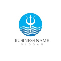 Trident Logo Template vector icon
