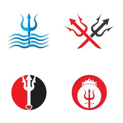 Trident Logo Template vector icon
