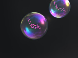 Konzeptbild: Seifenblasen umhüllen den Schriftzug 