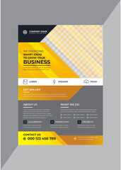 Promotional corporate business vector flyer design template