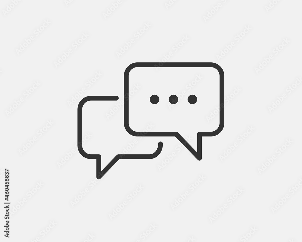 Aufkleber chat icon vector design element. talk bubble speech sign. dialogue balloon.