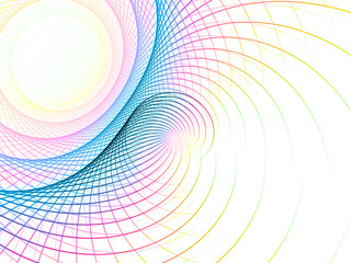 Fototapeta premium Abstract Line Pattern on White