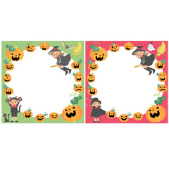 ハロウィンモチーフのフレーム