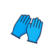 gloves icon on white, vector illustration