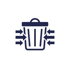 Reduce waste icon on white