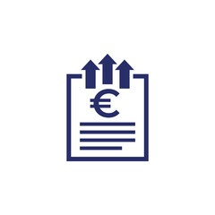 send invoice icon with euro