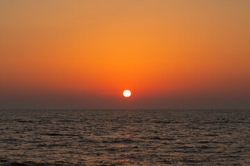 sunset sea in florida,romantic wallpaper sun sets in the ocean landscape,background from the beach