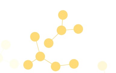 Light Orange vector background with forms of artificial intelligence.