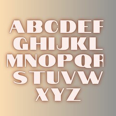 Hand made typeface. Alphabet sketch vector illustration