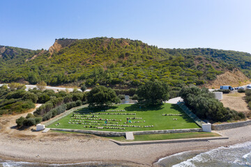 Cemetery and church of Anzac (Australian and New Zealand Corps) and British Empire soldiers, 1915 first World War.  Gallipoli (Gelibolu) peninsula of Canakkale  Çanakkale - TURKEY